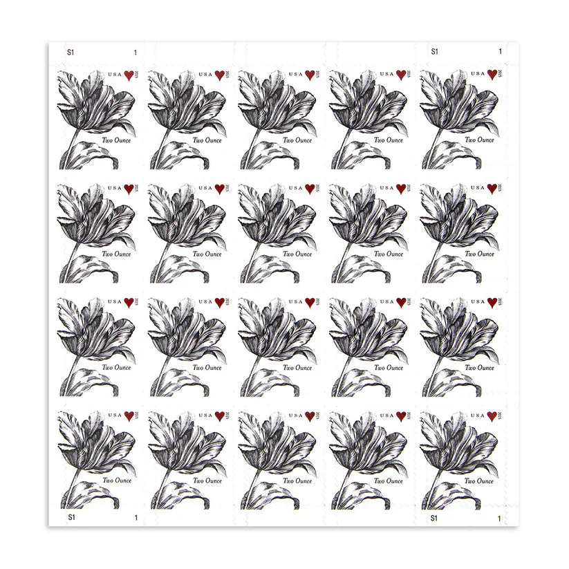 2015 Wedding Series: Vintage Tulip Two Ounce First Class Postage Stamps