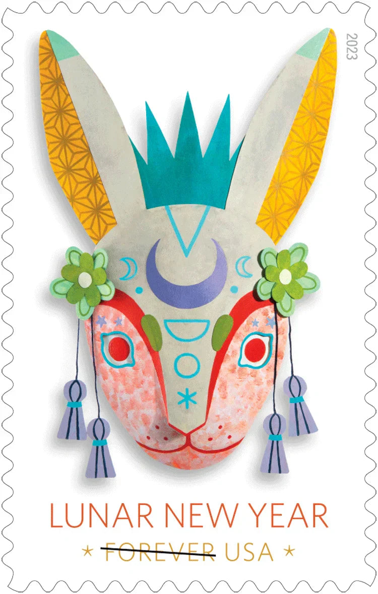 Year of the Rabbits Stamp Celebrates Lunar New Year Forever First Class Postage Stamps