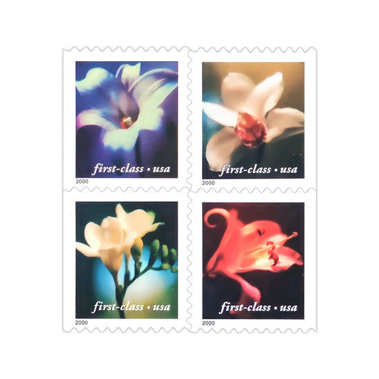 2000 Four Flowers Forever Postage Stamps