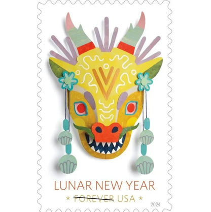 Year of the Dragon Stamp Celebrates Lunar New Year Forever First Class Postage Stamps