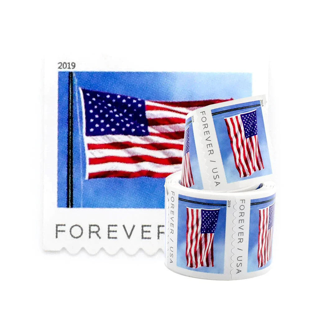 Limited Time Deal: $89.99 for 5 Rolls(500 Forever Stamps) – 2017/2018/2019/2022 Flag