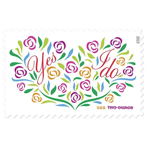 “Yes, I Do” 2015 Two-Ounce Forever Wedding Stamps