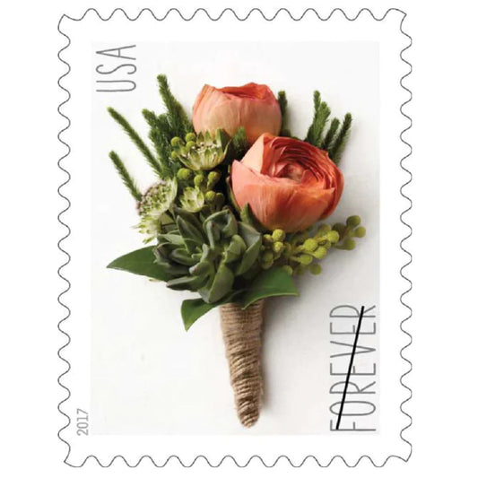 Celebration Boutonniere Forever Postage Stamps