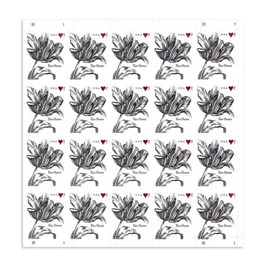 2015 Wedding Series: Vintage Tulip Two Ounce First Class Postage Stamps