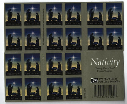 Traditional Christmas: Nativity Forever Stamps