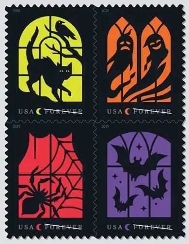 Spooky Silhouettes Forever Stamps