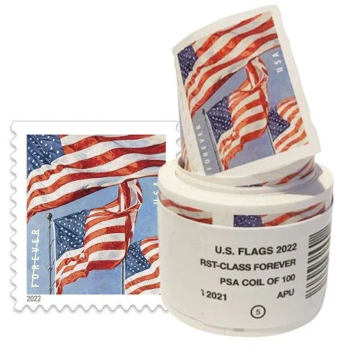 Highly Recommended: $149 for 10 Rolls(1000pcs) – 2017/2018/2019/2022 Flag
