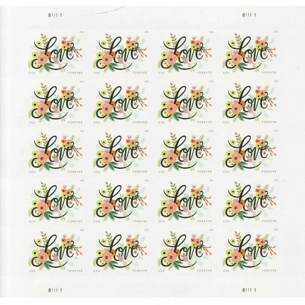 Love Flourishes Forever First Class Postage Stamps