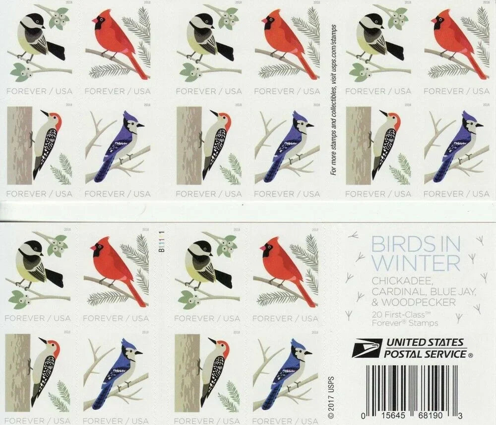 Birds in Winter Forever Stamps