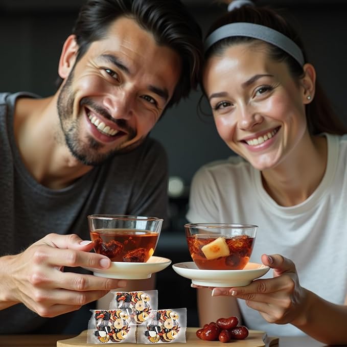 Ginseng Six Treasure Herbal Tea | Traditional Chinese 7-Herb Blend | Caffeine-Free (32 Packs)