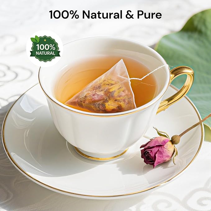 Winter Melon Lotus Leaf Tea | Traditional 8-Herb Blend | Caffeine-Free & Natural (30 Bags)