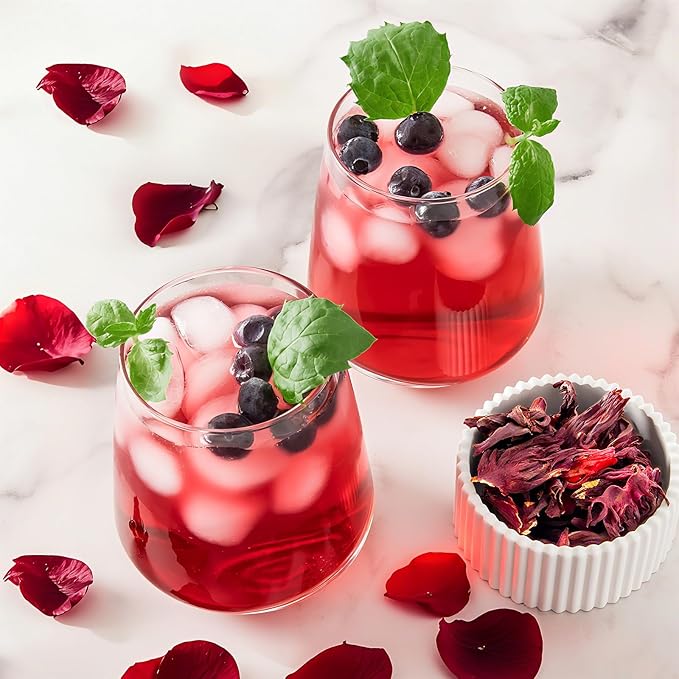 Hibiscus Tea Bags, 100% Natural Hibiscus Flowers Herbal Tea Supports Heart Health, Boosts Immune，Caffeine Free, Non-GMO, No Sugar (1 Pack/50 Bags)