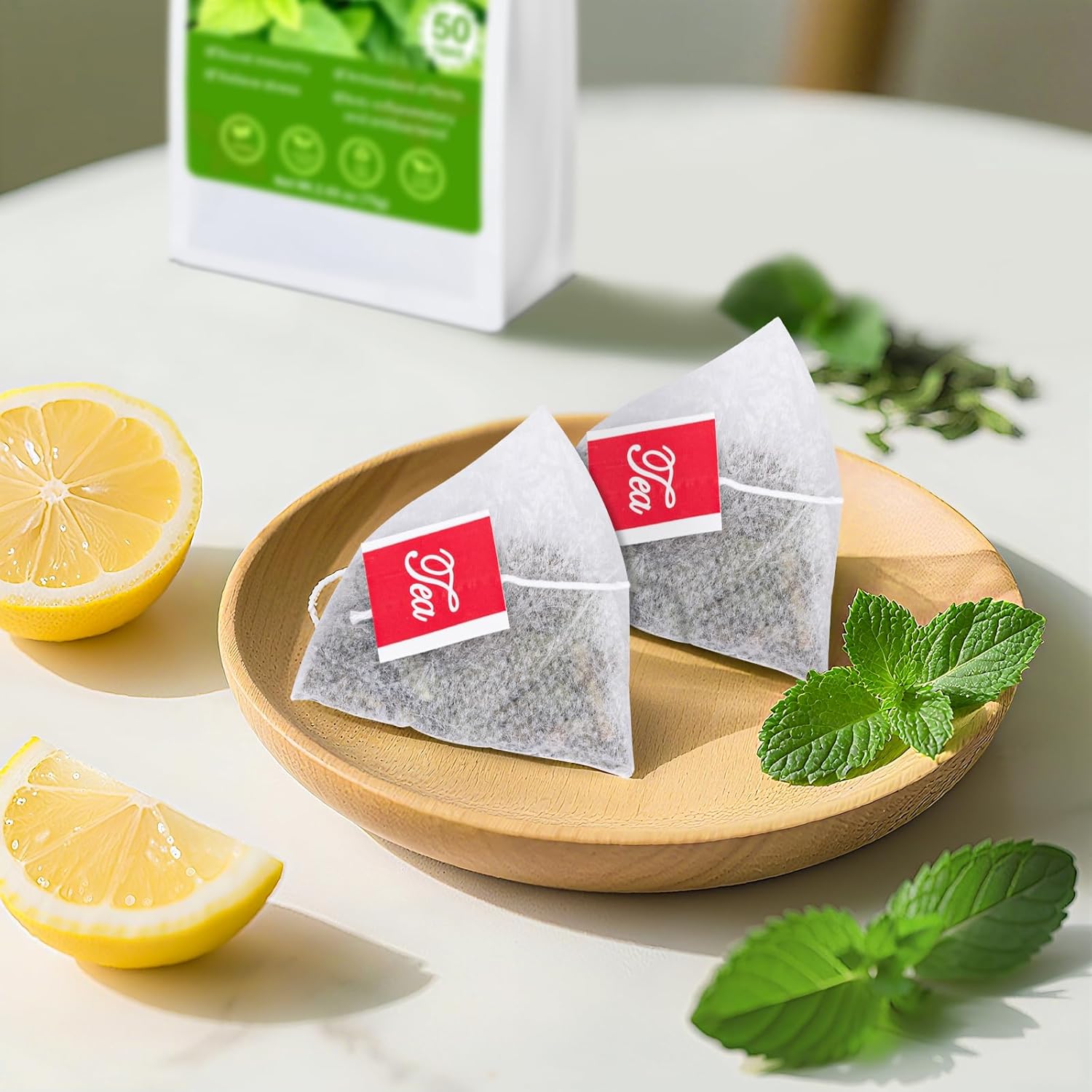Lemon Balm Tea, 100% Pure & Natural Lemon Balm Leaves Herbal Tea Bags, Promotes Relaxation & Aid In Digestion, Caffeine Free, Non-GMO, Additives Free (1 Pack/40Bags)